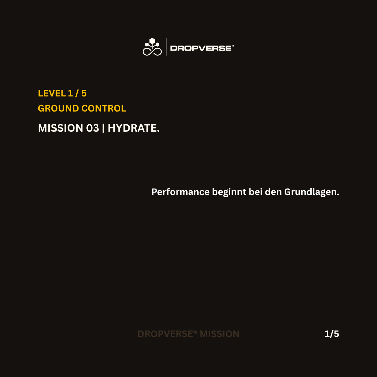 DROPVERSE® MISSION Level 1, Mission 03 "Hydrate", Seite 1