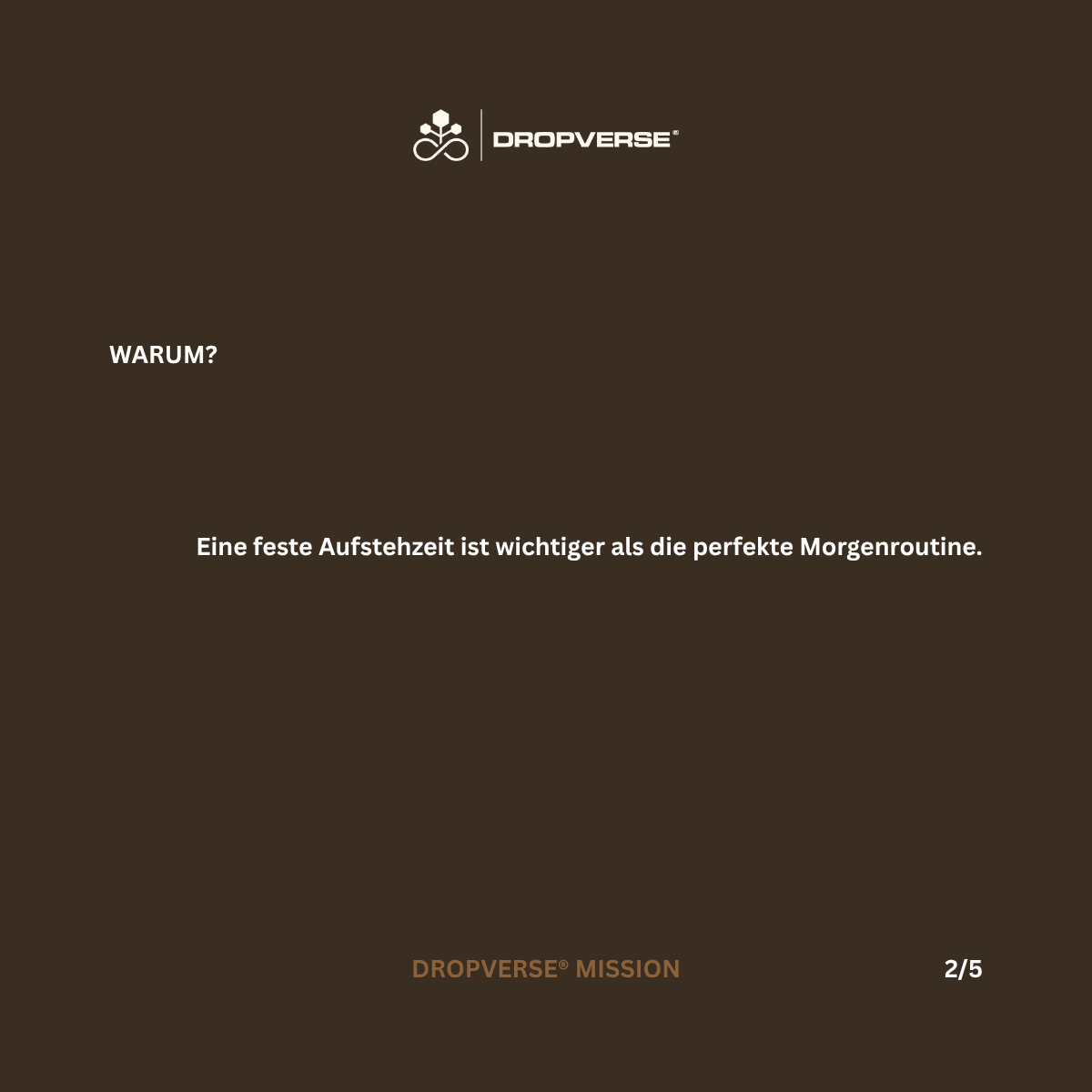 DROPVERSE® MISSION Level 1, Mission 01 "Wake", Seite 2 "Warum"