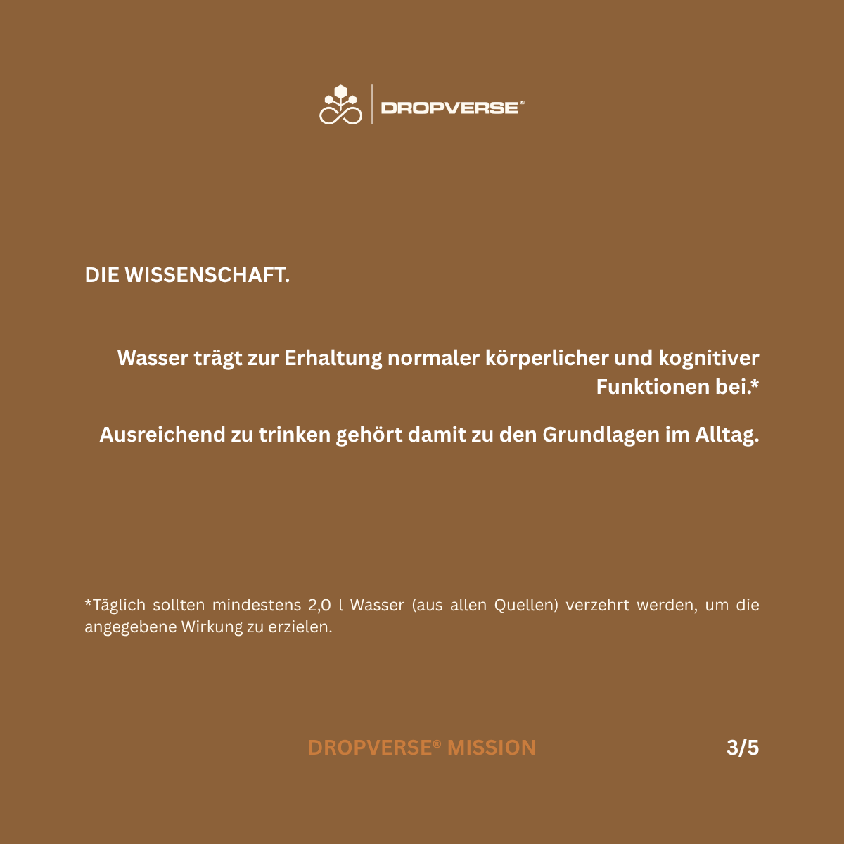 DROPVERSE® MISSION Level 1, Mission 03 "Hydrate", Seite 3 "Die Wissenschaft"