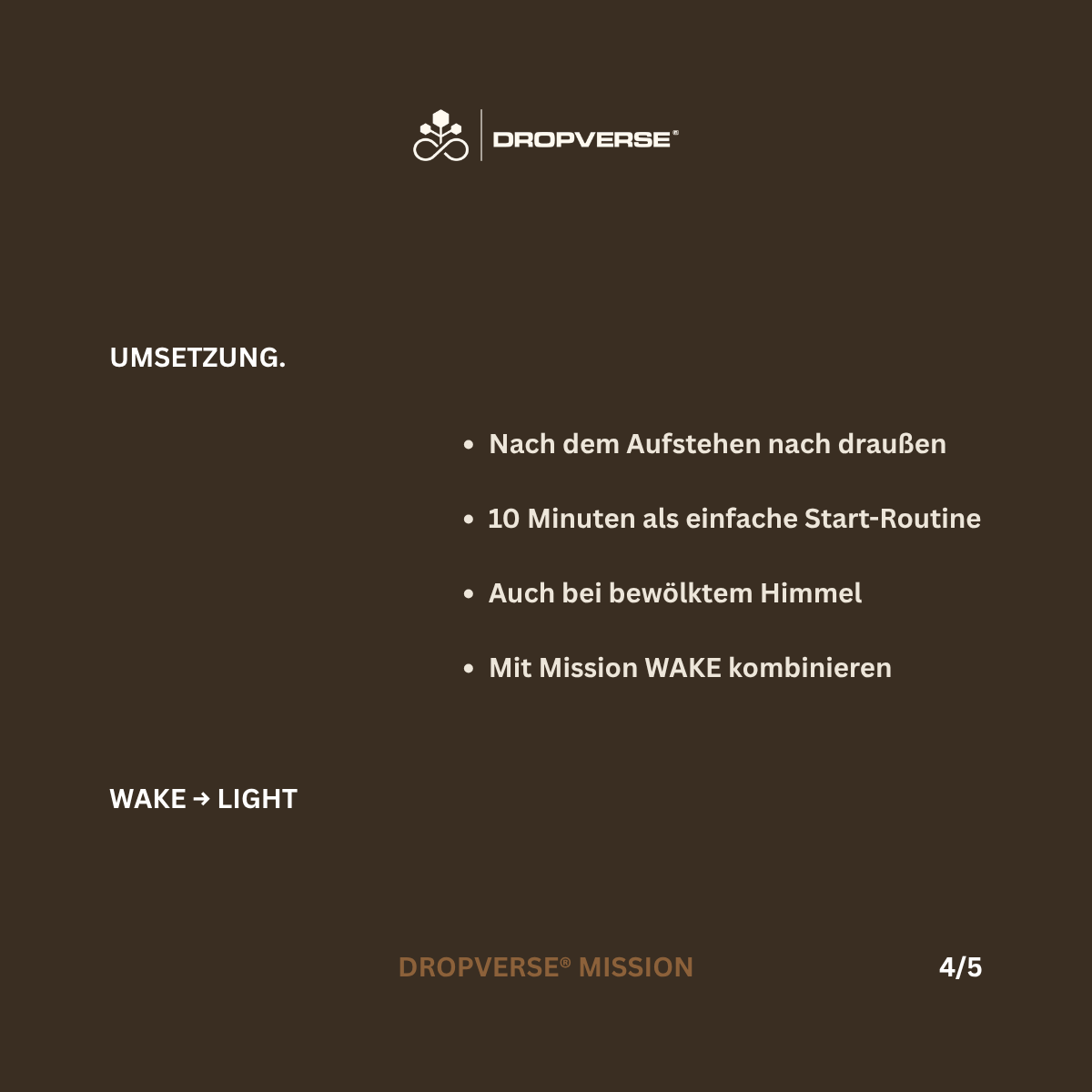 DROPVERSE® MISSION Level 1, Mission 02 "Light", Seite 4 "Umsetzung"