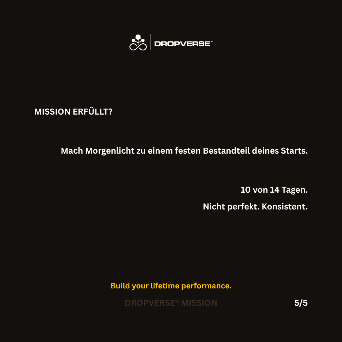 DROPVERSE® MISSION Level 1, Mission 02 "Light", Seite 5 "Deine Mission"