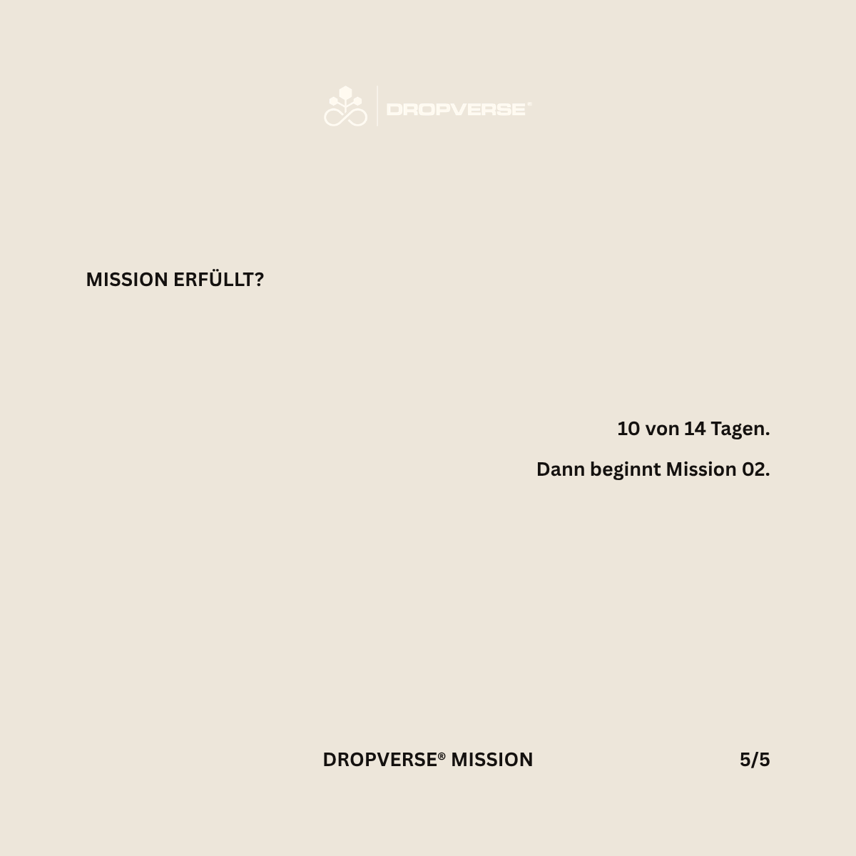DROPVERSE® MISSION Level 1, Mission 01 "Wake", Seite 5 "Deine Mission"