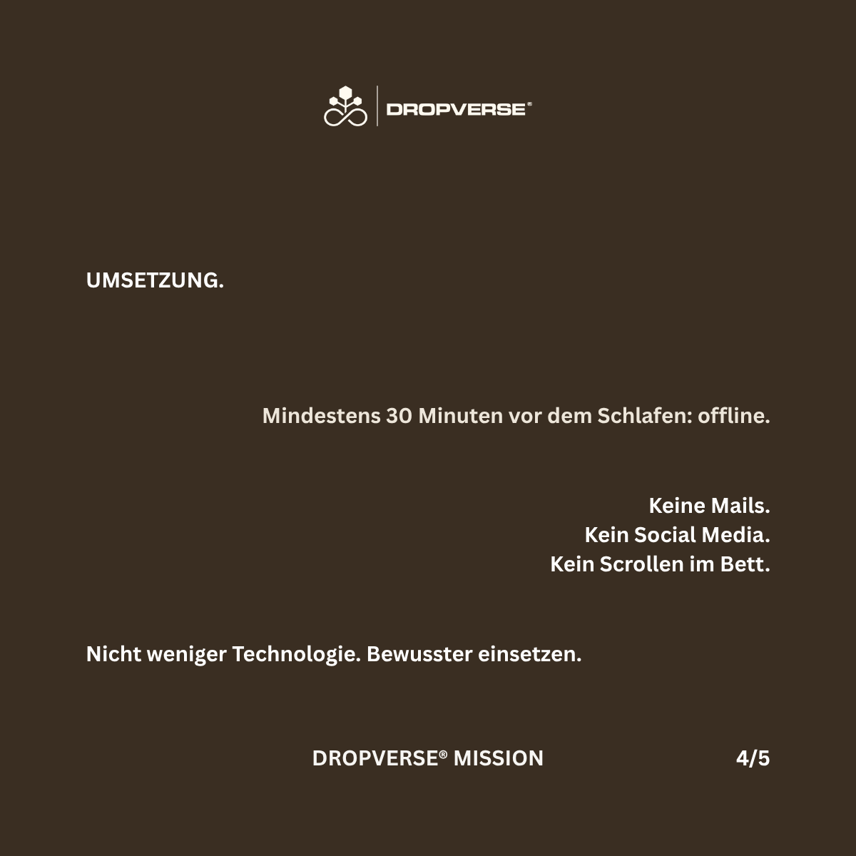 DROPVERSE® MISSION Level 1, Mission 04 "Disconnect", Seite 4, Umsetzung